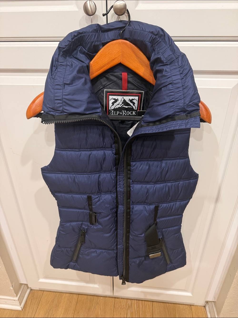 Alp N Rock Navy Quilted Down Puffer Vest with Hood